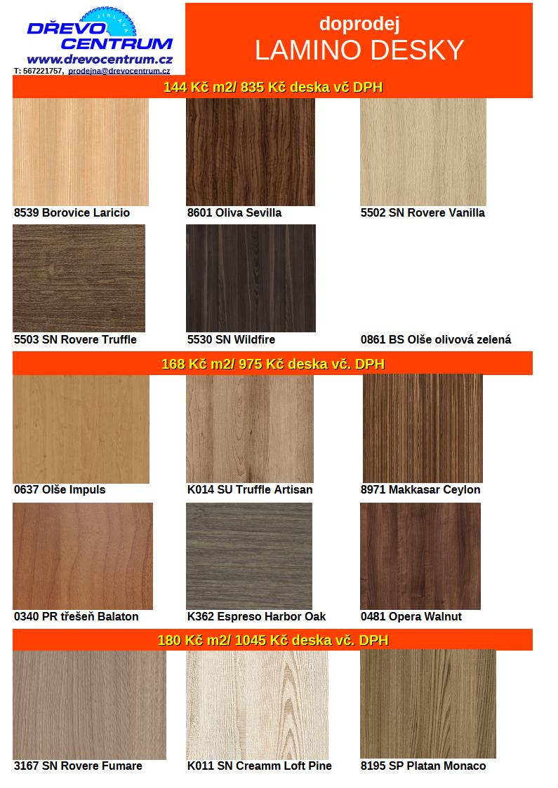 doprodej Lamino desek Kronospan